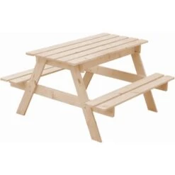 Timbela Kindersitzgarnitur Holz M010-1 Mit Staufach -Gartenwelt Günstiges Geschäft 060827950792 11023400 S 03
