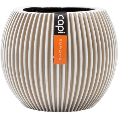 Capi Pflanztopf Groove Kugel Elfenbein 18 Cm X 15 Cm 1 Capi Pflanztopf Groove Kugel Elfenbein 18 Cm X 15 Cm