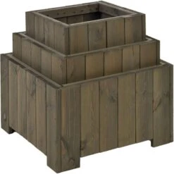 Gaspo Blumenkasten Wels 35 Cm X 57 Cm X 57 Cm Vintage Grau