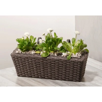 Gartenfreude Balkonkasten Polyrattan 47 Cm X 17 Cm Mocca 2 Stück 2 Gartenfreude Balkonkasten Polyrattan 47 Cm X 17 Cm Mocca 2 Stück – Bild 2