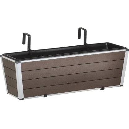 Gartenfreude Balkonkasten WPC 60,5 Cm X 19,5 Cm Braun 1 Gartenfreude Balkonkasten WPC 60,5 Cm X 19,5 Cm Braun