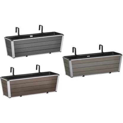 Gartenfreude Balkonkasten WPC 60,5 Cm X 19,5 Cm Braun 3 Gartenfreude Balkonkasten WPC 60,5 Cm X 19,5 Cm Braun – Bild 3