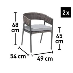Balkonmöbel-Set Destin 3-teilig Stahl Grau -Gartenwelt Günstiges Geschäft 2091494 VM01