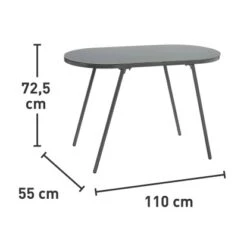 Balkonmöbel-Set Destin 3-teilig Stahl Grau -Gartenwelt Günstiges Geschäft 2091494 VM02