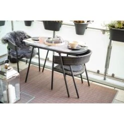 Balkonmöbel-Set Destin 3-teilig Stahl Grau -Gartenwelt Günstiges Geschäft 209149 3299 4