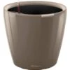 Lechuza Pflanzgefäß Classico Premium LS Ø 22 Cm X 21 Cm Taupe Hochglanz