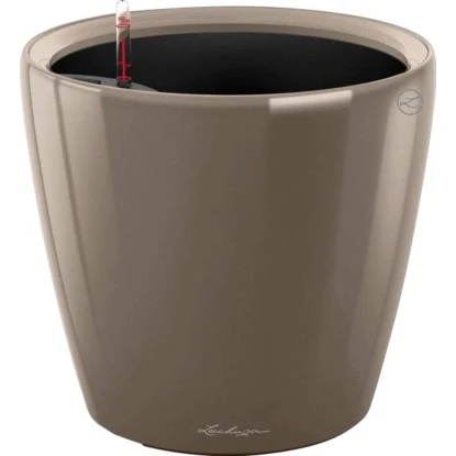 Lechuza Pflanzgefäß Classico Premium LS Ø 22 Cm X 21 Cm Taupe Hochglanz 1 Lechuza Pflanzgefäß Classico Premium LS Ø 22 Cm X 21 Cm Taupe Hochglanz