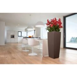 Lechuza Pflanzgefäß Cubico Alto Premium 40 Cm X 40 Cm Espresso Metallic -Gartenwelt Günstiges Geschäft 261653 4186 3