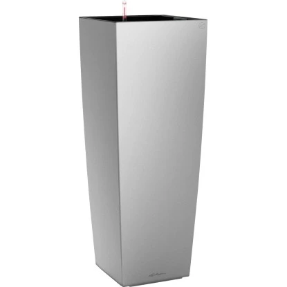 Lechuza Pflanzgefäß Cubico Alto Premium 40 Cm X 40 Cm Silber Metallic 1 Lechuza Pflanzgefäß Cubico Alto Premium 40 Cm X 40 Cm Silber Metallic