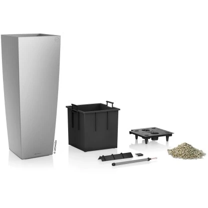 Lechuza Pflanzgefäß Cubico Alto Premium 40 Cm X 40 Cm Silber Metallic 2 Lechuza Pflanzgefäß Cubico Alto Premium 40 Cm X 40 Cm Silber Metallic – Bild 2