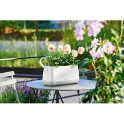 Lechuza Pflanzgefäß Yula Pflanztasche 38 Cm X 17 Cm X 33 Cm Weiß-Grau -Gartenwelt Günstiges Geschäft 262795 4186 5