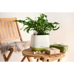 Lechuza Pflanzgefäß Yula 17 Cm X 17 Cm X 15 Cm Weiß-Grün -Gartenwelt Günstiges Geschäft 262803 4186 3