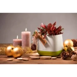 Lechuza Pflanzgefäß Yula 17 Cm X 17 Cm X 15 Cm Weiß-Grün -Gartenwelt Günstiges Geschäft 262803 4186 4