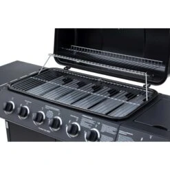 El Fuego Gasgrill Dayton 6-Brenner + Seitenbrenner Schwarz Ca. 133 X 97 X 54 Cm -Gartenwelt Günstiges Geschäft 347 2240 DAYTON61SCHWARZ 6