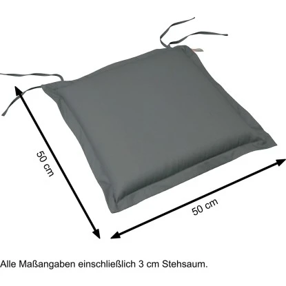 Indoba® 6 X Sitzkissen Premium 95°C Vollwaschbar Grau 50x50 Cm 5 Indoba® 6 X Sitzkissen Premium 95°C Vollwaschbar Grau 50x50 Cm – Bild 5