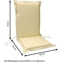 Indoba® Sitzauflage Hochlehner Premium 95°C Vollwaschbar Beige 120x50 Cm 9 Indoba® Sitzauflage Hochlehner Premium 95°C Vollwaschbar Beige 120x50 Cm -Gartenwelt Günstiges Geschäft 357032 11001300 05