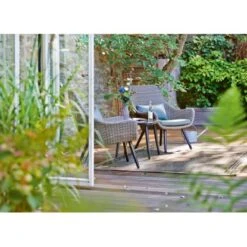 Balkonmöbel-Set Aliceville 3-teilig Polyrattan Grün-Grau 18 Balkonmöbel-Set Aliceville 3-teilig Polyrattan Grün-Grau -Gartenwelt Günstiges Geschäft 395294 Retro