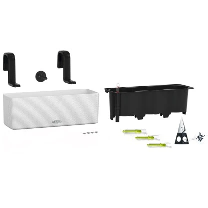 Lechuza Pflanz-Starterset Cube Color Triple 15 X 15 X 40,5 Cm Weiß 3 Lechuza Pflanz-Starterset Cube Color Triple 15 X 15 X 40,5 Cm Weiß – Bild 3