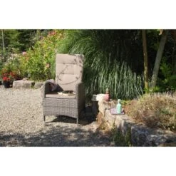 Acamp Set 2x Armsessel Ciro 58 Cm X 58 Cm X 108 Cm Grau-Taupe -Gartenwelt Günstiges Geschäft 4013556401333 3184 03