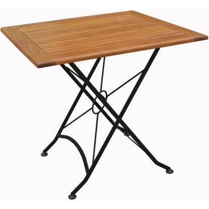 Acamp Set Lindau 2x Stuhl 1x Tisch 80 Cm X 80 Cm Teak-Schwarz 3 Acamp Set Lindau 2x Stuhl 1x Tisch 80 Cm X 80 Cm Teak-Schwarz – Bild 3