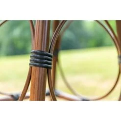 Acamp Set 4x Sessel Maui 1x Tisch Maui Ø 70 Cm Bambus-Cappuccino -Gartenwelt Günstiges Geschäft 4013556501323 4184 09