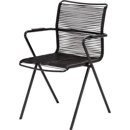 Acamp Set 4x Stapelsessel Alpha Rope 1x Glastisch Alpha Anthrazit-Cemento 3 Acamp Set 4x Stapelsessel Alpha Rope 1x Glastisch Alpha Anthrazit-Cemento – Bild 3