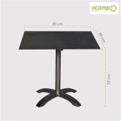 Acamp HPL Tisch Acaplan 80 Cm X 80 Cm Anthrazit-Cemento -Gartenwelt Günstiges Geschäft 4013556563611 4463 05