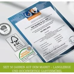 Acamp HPL Tisch Acaplan 80 Cm X 80 Cm Platin-Cemento -Gartenwelt Günstiges Geschäft 4013556563710 4493 07