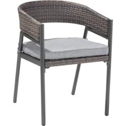 Balkonmöbel-Set Destin 3-teilig Stahl Grau -Gartenwelt Günstiges Geschäft 4048124969212 s02 040717