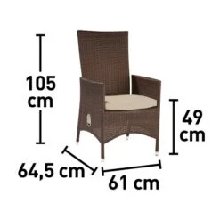 Gartensessel Davenport II Mit Verstellbarer Rückenlehne Aus Polyrattan Braun -Gartenwelt Günstiges Geschäft 4048124970485 VM01 240820