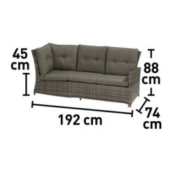 Lounge-Set Mit Esstisch Vermont 5-teilig Polyrattan Rechts Shadow Earth -Gartenwelt Günstiges Geschäft 4048124987049 VM02 250920