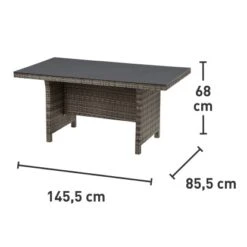 Lounge-Set Mit Esstisch Vermont 5-teilig Polyrattan Rechts Shadow Earth -Gartenwelt Günstiges Geschäft 4048124987049 VM04 280219