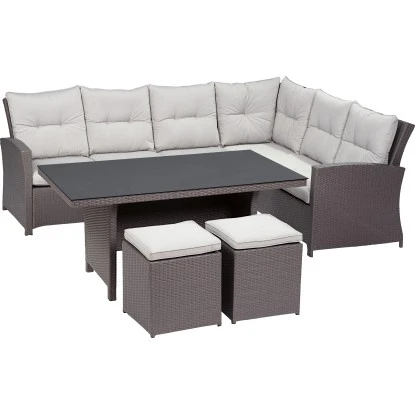 Lounge-Set Mit Esstisch Vermont 5-teilig Polyrattan Rechts Deep Water Concrete 1 Lounge-Set Mit Esstisch Vermont 5-teilig Polyrattan Rechts Deep Water Concrete
