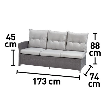 Lounge-Set Mit Esstisch Vermont 5-teilig Polyrattan Rechts Deep Water Concrete 11 Lounge-Set Mit Esstisch Vermont 5-teilig Polyrattan Rechts Deep Water Concrete – Bild 11