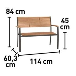 Gartenbank Bonlee 2-Sitzer FSC® 84,5 Cm X 114 Cm X 60,25 Cm -Gartenwelt Günstiges Geschäft 4048124988053 VM 01