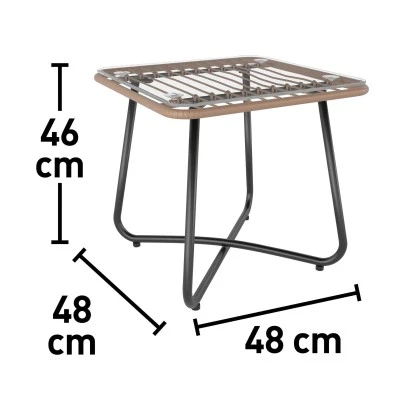 Balkonmöbel-Set Willmar 3-teilig Polyrattan Beige 8 Balkonmöbel-Set Willmar 3-teilig Polyrattan Beige – Bild 8