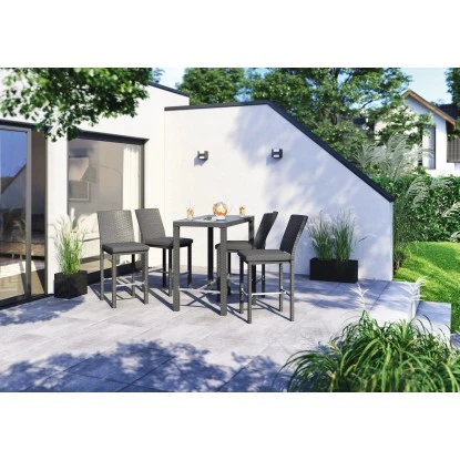 Garten-Bartisch Geelong Rechteckig Grau 110 Cm X 60 Cm 3 Garten-Bartisch Geelong Rechteckig Grau 110 Cm X 60 Cm – Bild 3