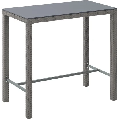 Garten-Bartisch Geelong Rechteckig Grau 110 Cm X 60 Cm 1 Garten-Bartisch Geelong Rechteckig Grau 110 Cm X 60 Cm