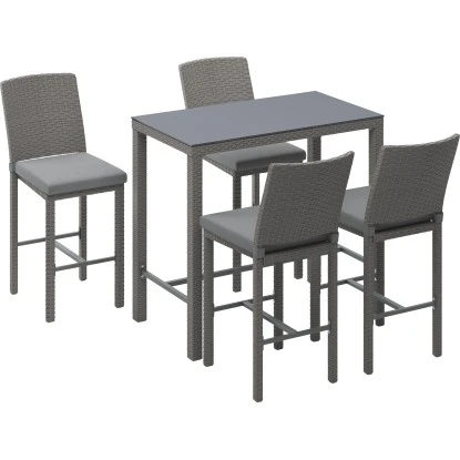 Garten-Bartisch Geelong Rechteckig Grau 110 Cm X 60 Cm 4 Garten-Bartisch Geelong Rechteckig Grau 110 Cm X 60 Cm – Bild 4