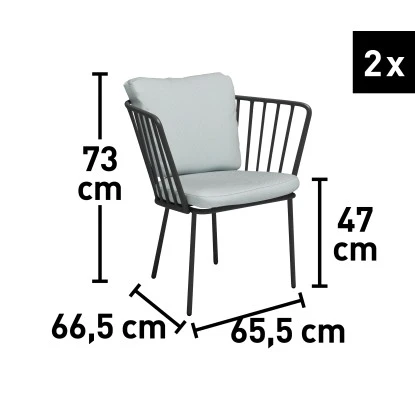 Balkonset Boonara Anthrazit 3-teilig 5 Balkonset Boonara Anthrazit 3-teilig – Bild 5