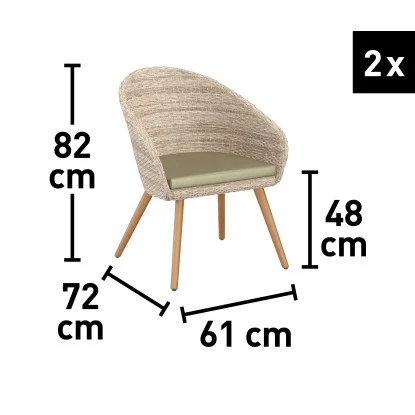 Balkonset Edmonds FSC® Beige 3-teilig 5 Balkonset Edmonds FSC® Beige 3-teilig – Bild 5