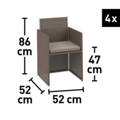 Gartenmöbel-Set Palomas 5-teilig Stahl/Textil Taupe -Gartenwelt Günstiges Geschäft 4048126619207 130