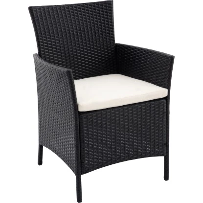 Balkonset Taracoa Wicker Schwarz 3-teilig 2 Balkonset Taracoa Wicker Schwarz 3-teilig – Bild 2