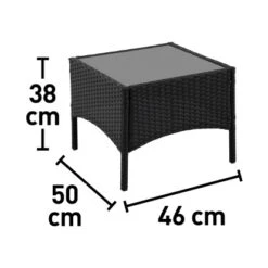 Balkonset Taracoa Wicker Schwarz 3-teilig 15 Balkonset Taracoa Wicker Schwarz 3-teilig -Gartenwelt Günstiges Geschäft 4048126619542 80