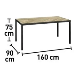 Gartentisch Ovando FSC® Rechteckig 75 Cm X 160 Cm X 90 Cm Natur-Schwarz -Gartenwelt Günstiges Geschäft 4048126623068 60