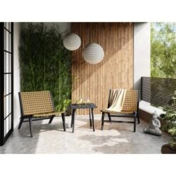 Balkonset Caddoa 3-teilig Schwarz-Natur 12 Balkonset Caddoa 3-teilig Schwarz-Natur -Gartenwelt Günstiges Geschäft 4048126623914 20