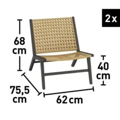 Balkonset Caddoa 3-teilig Schwarz-Natur 17 Balkonset Caddoa 3-teilig Schwarz-Natur -Gartenwelt Günstiges Geschäft 4048126623914 90