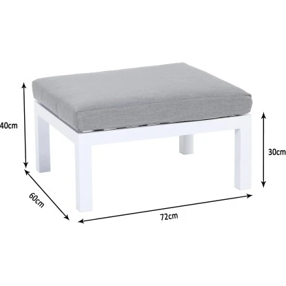 Gartenfreude Aluminium-Hocker Ambience 60 X 72 X 32 Cm Weiß-Grau 2 Gartenfreude Aluminium-Hocker Ambience 60 X 72 X 32 Cm Weiß-Grau – Bild 2