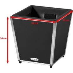Amare Blumentopf Pur Fiberglas Design 33 Cm X 33 Cm X 34 Cm Schwarz -Gartenwelt Günstiges Geschäft 4251083908127 4655 6