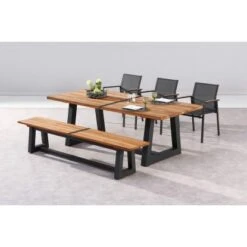 Gartenbank-Gruppe 5-tlg. Campione+Paros Anthrazit FSC®